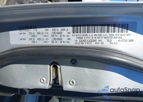 2018 Ram 2500 Laramie 4X4 6'4 Box from USA, damaged, VIN 3C6UR5FLXJG323045